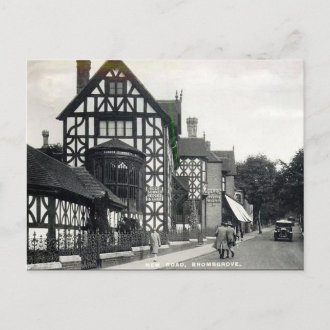 Gammalt vykort - Bromsgrove, Worcestershire (Framsida)