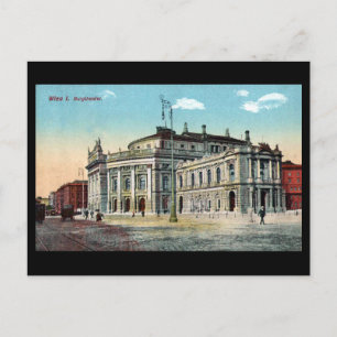 Gammalt vykort - Burgtheater, Wien
