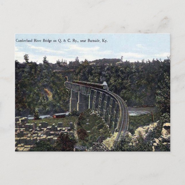 Gammalt vykort - Burnside, Kentucky, USA (Framsida)
