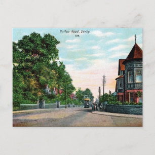 Gammalt vykort - Buxton Road, Derby