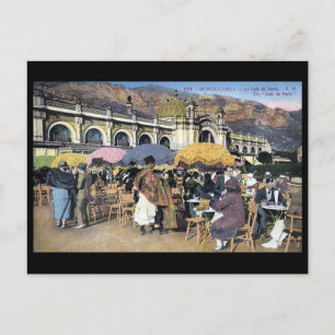Gammalt vykort - Cafe de Paris, Monte Carlo
