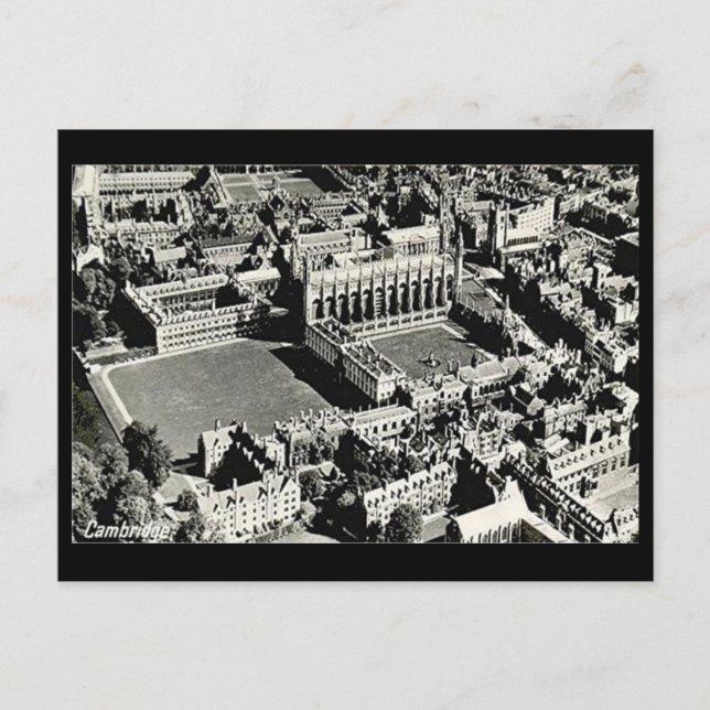 Gammalt vykort - Cambridge (Framsida)