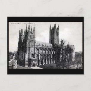 Gammalt vykort - Canterbury Cathedral