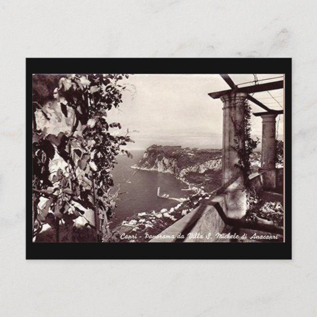 Gammalt vykort - Capri, Italien (Framsida)