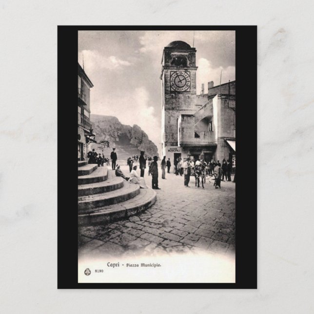 Gammalt vykort - Capri, Italien (Framsida)