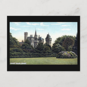Gammalt vykort, Cardiff Castle Vykort