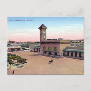 Gammalt vykort - Casablanca, Marocko