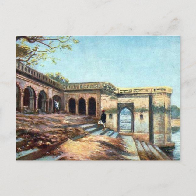 Gammalt vykort - Cawnpore (Kanpur), Indien (Framsida)