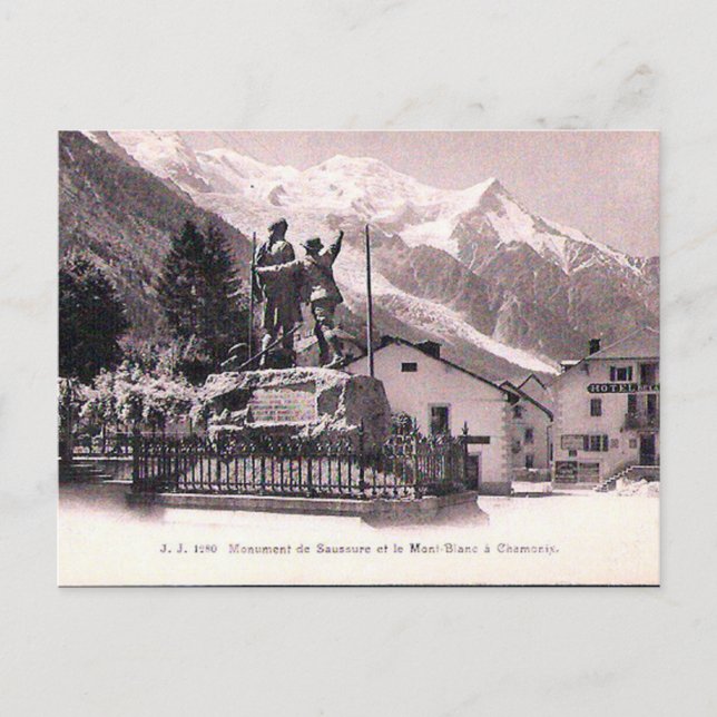 Gammalt vykort - Chamonix et Mont Blanc (Framsida)