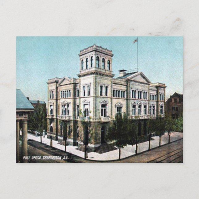 Gammalt vykort - Charleston, South Carolina (Framsida)