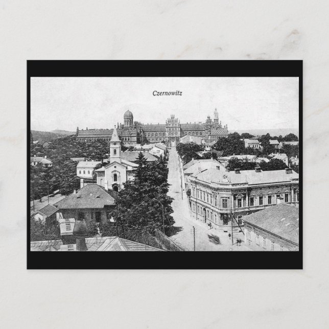 Gammalt vykort - Chernivtsi (Czernowitz), Ukraina (Framsida)