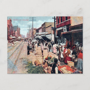 Gammalt vykort - Chicago, Illinois
