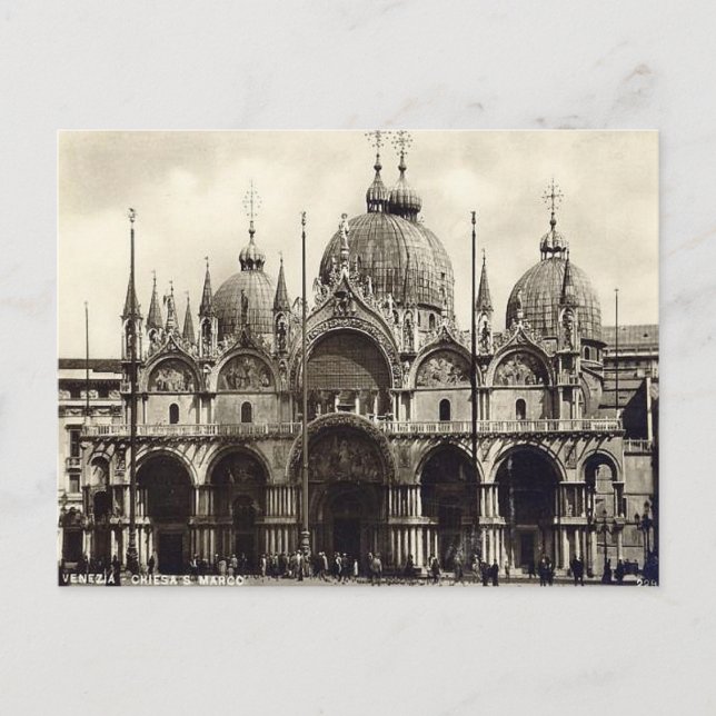 Gammalt vykort - Chiesa San Marco, Venezia (Framsida)