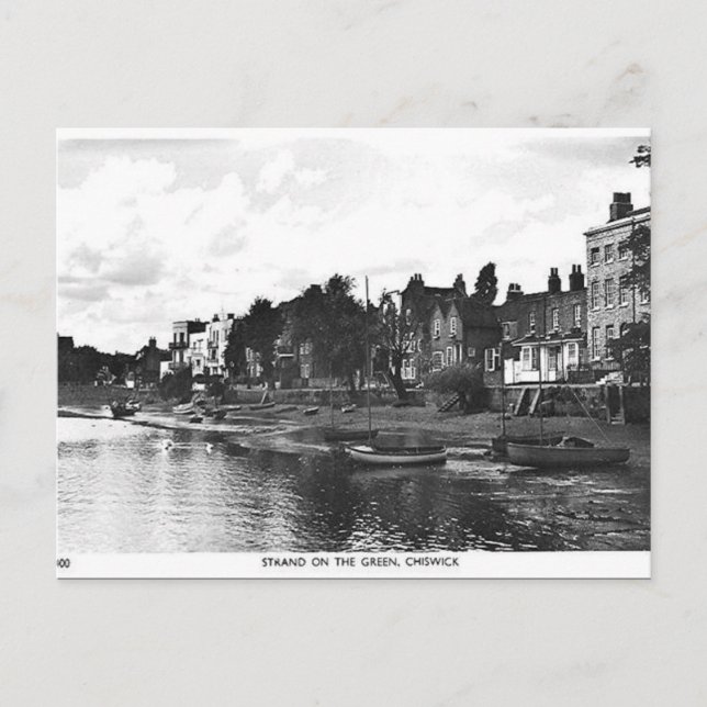 Gammalt vykort - Chiswick, London (Framsida)