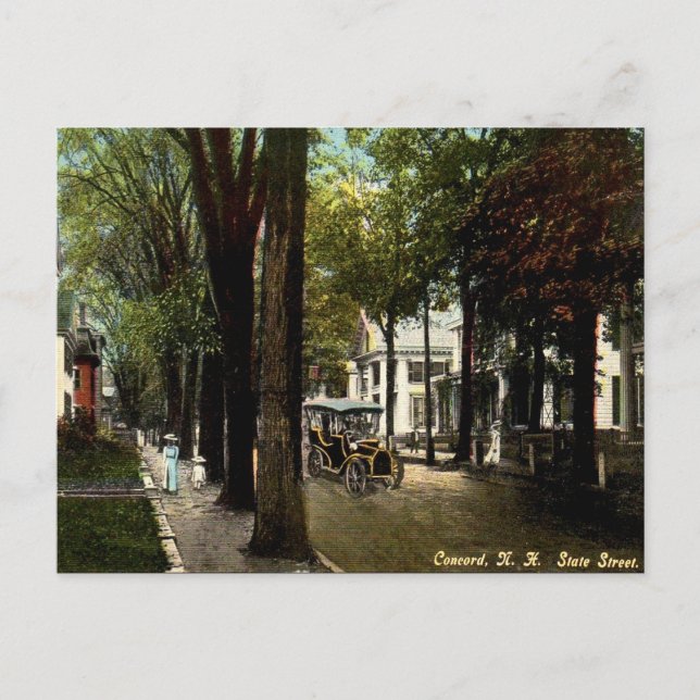 Gammalt vykort - Concord, New Hampshire (Framsida)