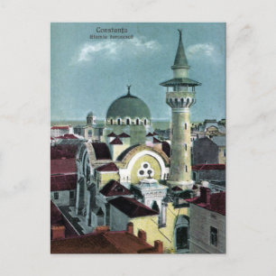 Gammalt vykort - Constanta, Rumänien