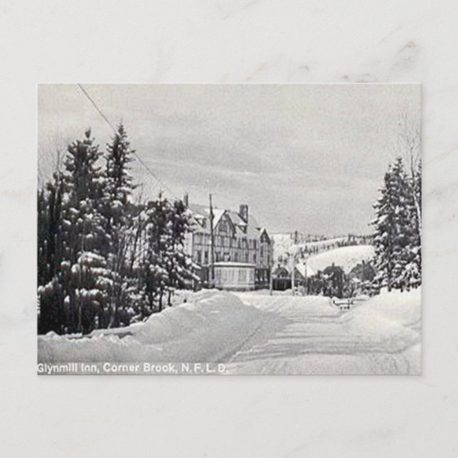 Gammalt vykort - Corner Brook, Newfoundland (Framsida)