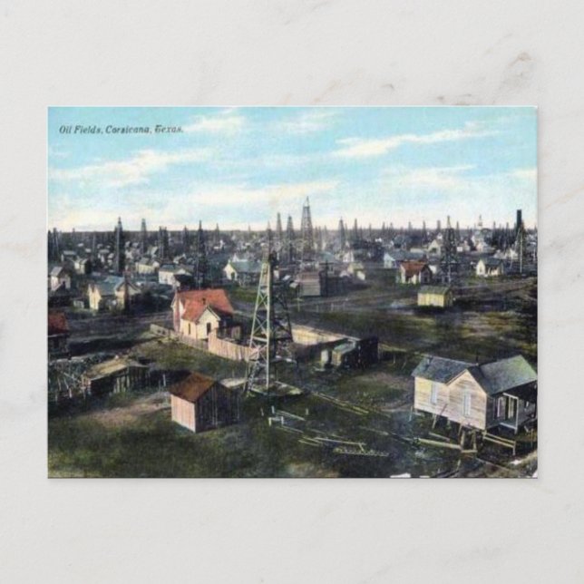 Gammalt vykort - Corsicana, Texas (Framsida)