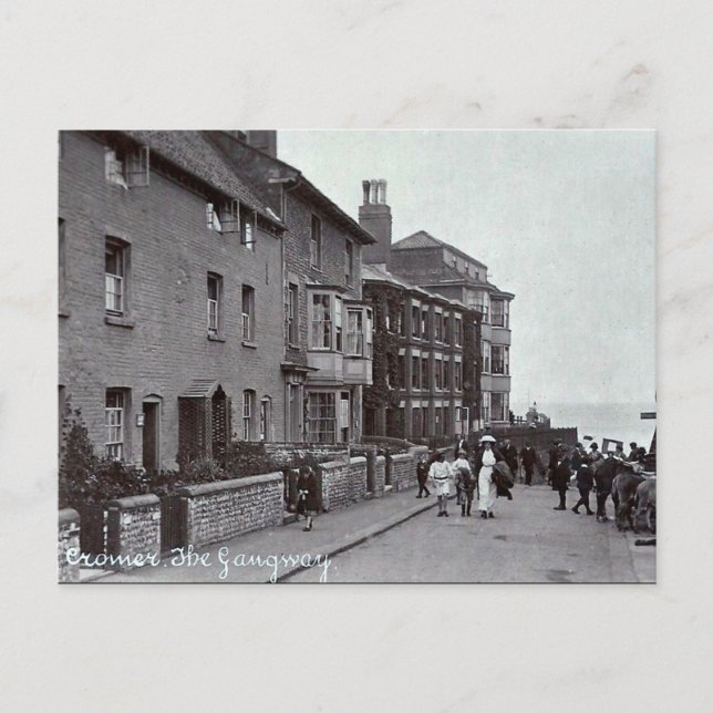 Gammalt vykort - Cromer, Norfolk (Framsida)