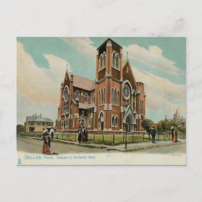 Gammalt vykort - Dallas, Texas (Framsida)