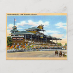 Gammalt vykort, Delaware Park Tävling Track, Wilmi Vykort
