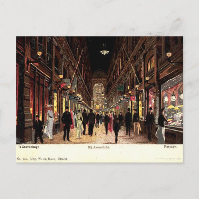 Gammalt vykort - Den Haag, Nederland (Framsida)