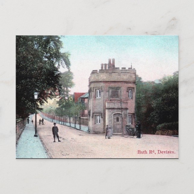 Gammalt vykort - Devizes, Wiltshire (Framsida)