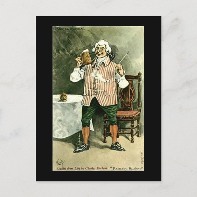 Gammalt vykort, Dickens, "Barnaby Rudge" Vykort (Framsida)