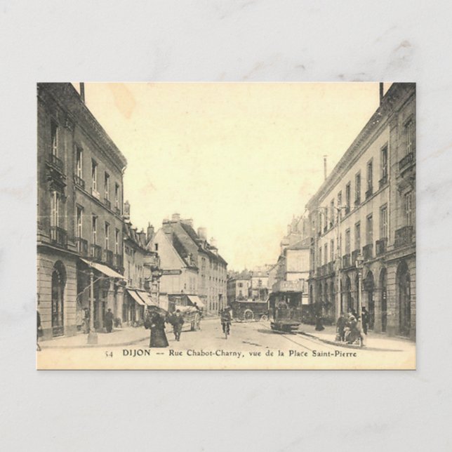 Gammalt vykort - Dijon, Côte d'Or, Frankrike (Framsida)