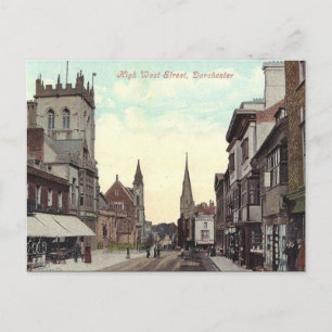 Gammalt vykort - Dorchester, Dorset