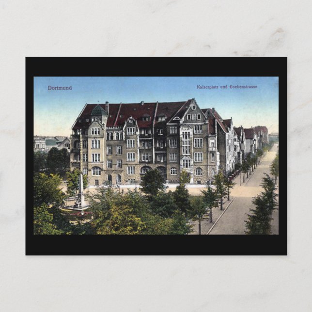 Gammalt vykort - Dortmund (Framsida)