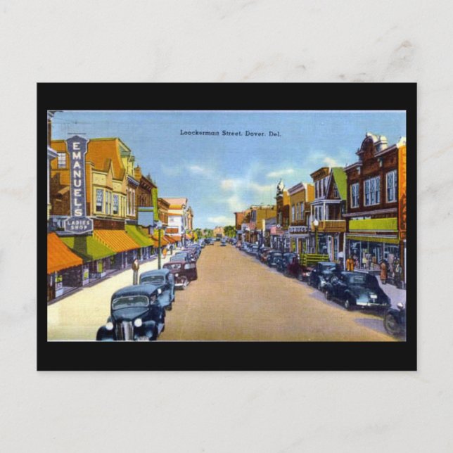 Gammalt vykort - Dover, Delaware (Framsida)