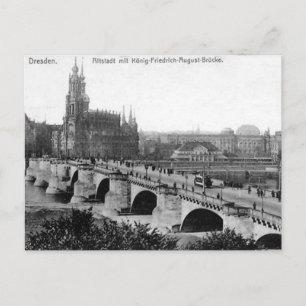 Gammalt vykort - Dresden, Tysklant