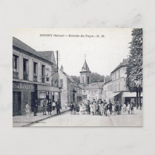 Gammalt vykort - Dugny, Seine-St-Denis, Frankrike