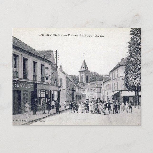 Gammalt vykort - Dugny, Seine-St-Denis, Frankrike (Framsida)