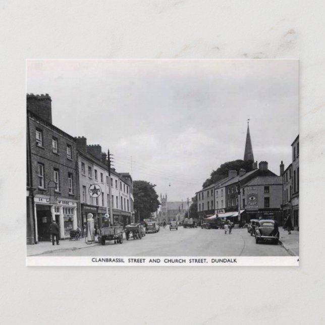 Gammalt vykort - Dundalk, Co Louth (Framsida)