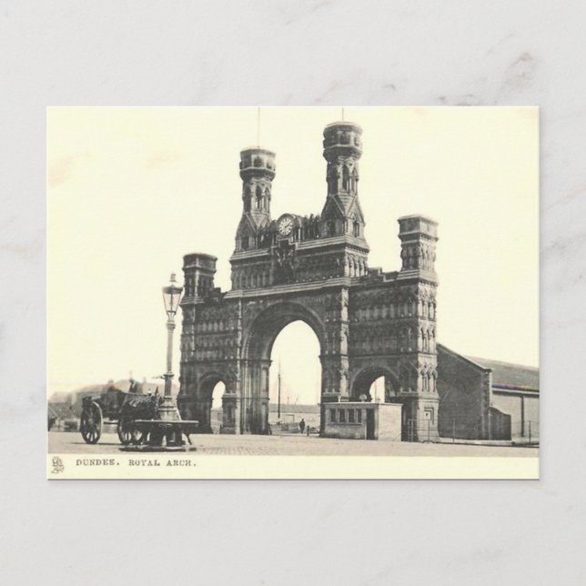 Gammalt vykort - Dundee, Skottland (Framsida)