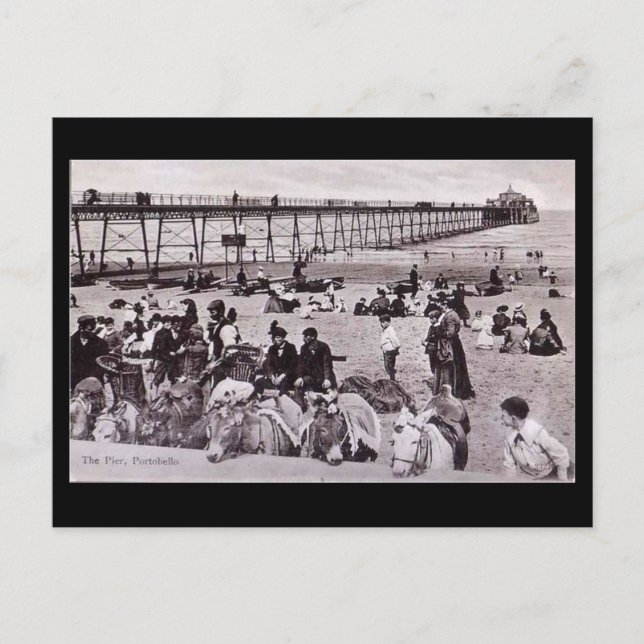 Gammalt vykort, Edinburgh, Portobello Beach Vykort (Framsida)