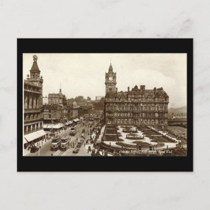 Gammalt vykort, Edinburgh, Princes Street 1935 Vykort