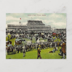 Gammalt vykort - Epsom Downs Racecilla Surrey