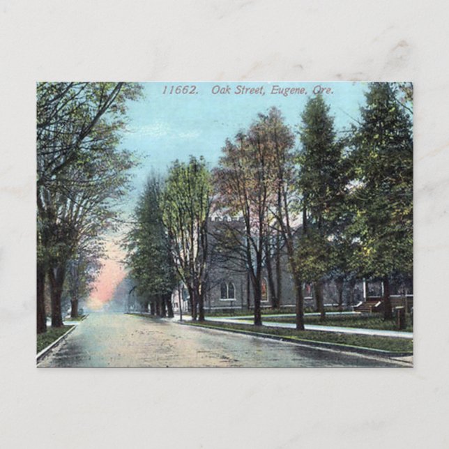 Gammalt vykort - Eugene, Oregon (Framsida)