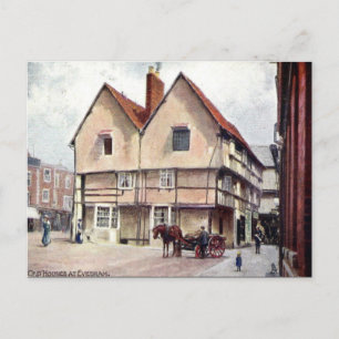 Gammalt vykort - Evesham, Worcestershire