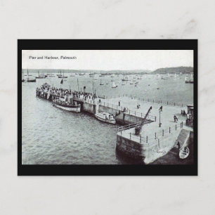 Gammalt vykort - Falmouth, Cornwall