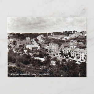Gammalt vykort - Falmouth, Cornwall