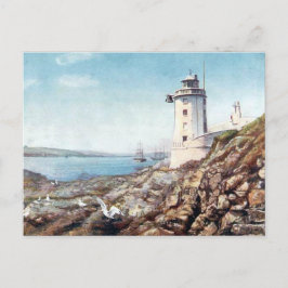 Gammalt vykort - Falmouth, Cornwall