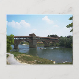 Gammalt vykort för Bridge Pavia