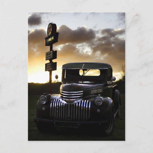 Gammalt vykort för Chevy Lastbil (Framsida)