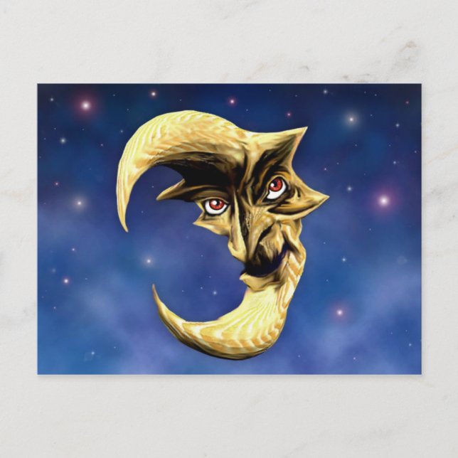 Gammalt vykort för Djävulen Måne (Framsida)