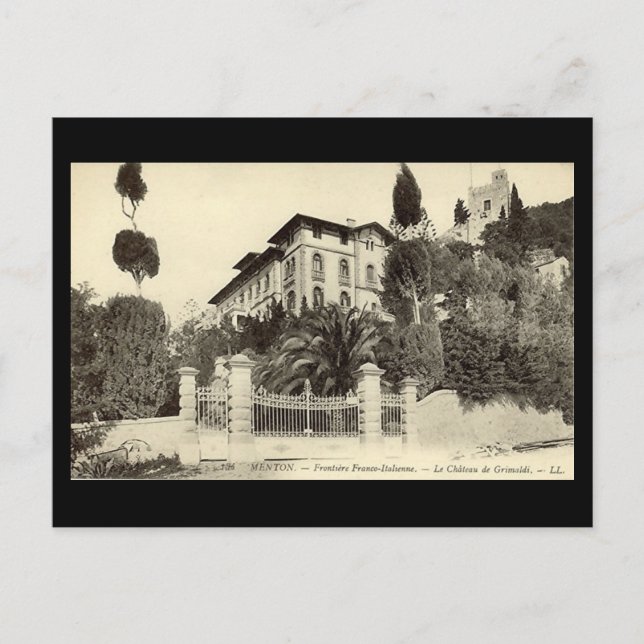 Gammalt vykort för Fransk - Menton (Framsida)