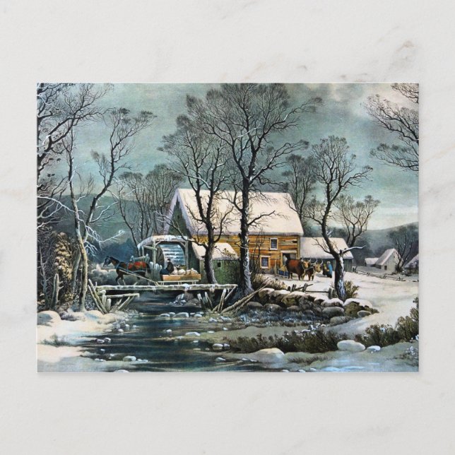 Gammalt vykort för Grist Mill (Framsida)